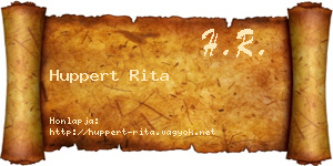 Huppert Rita névjegykártya